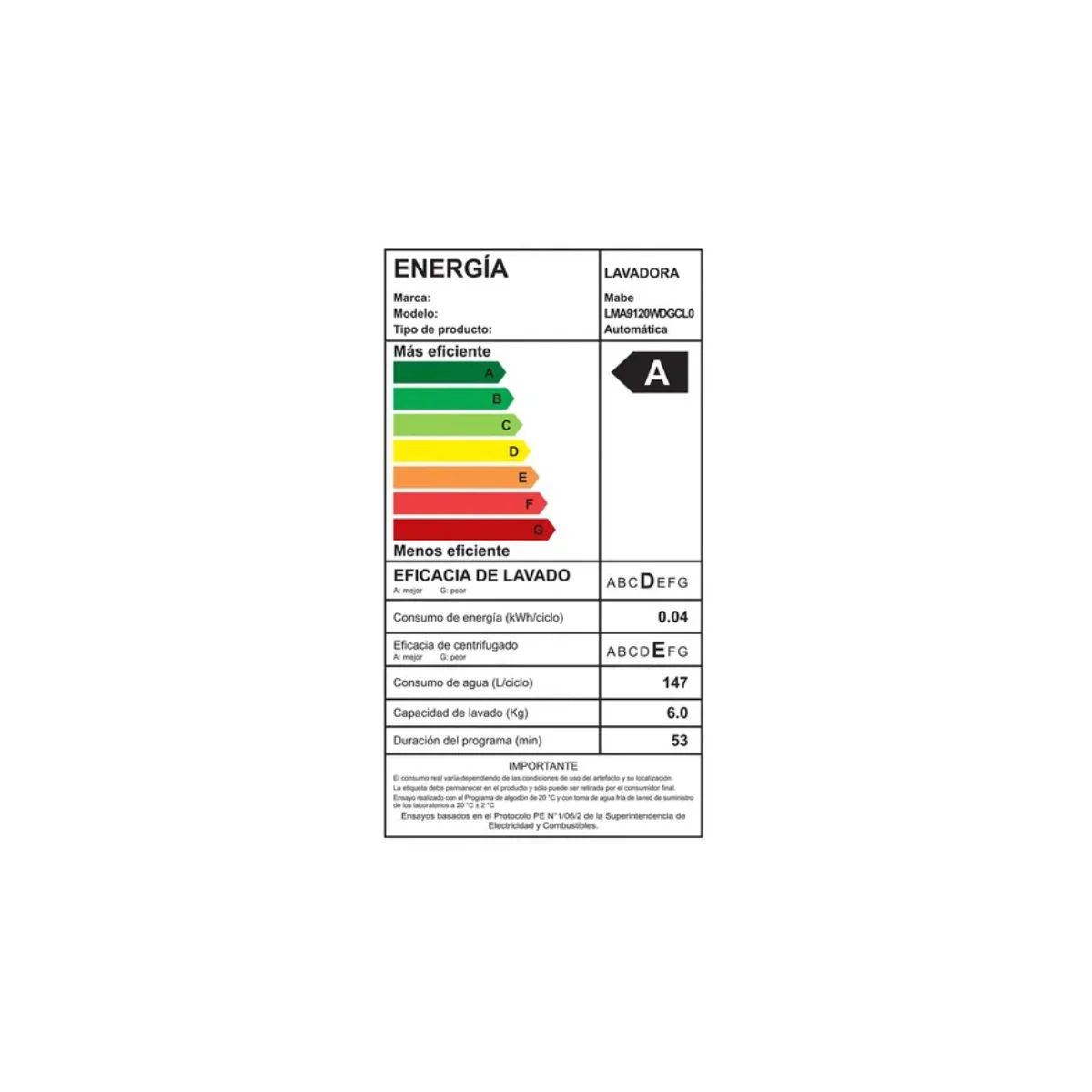 Lavadora Automática 19 kg Diamond Gray LMA9120WDGCL0 Mabe - Imagen 3