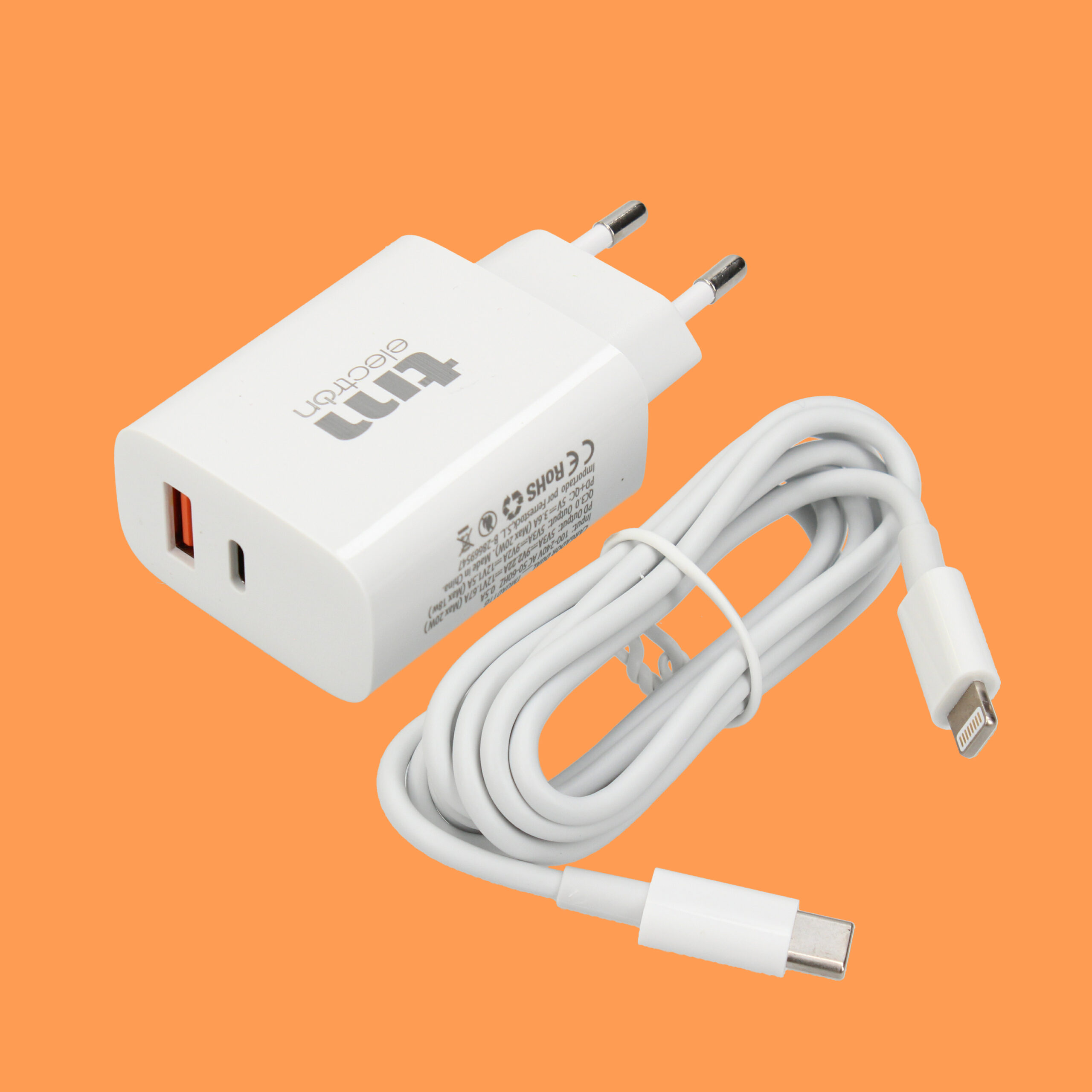 Cargador ULTRA RÁPIDO con cable LIGHTING a USB C - Imagen 6