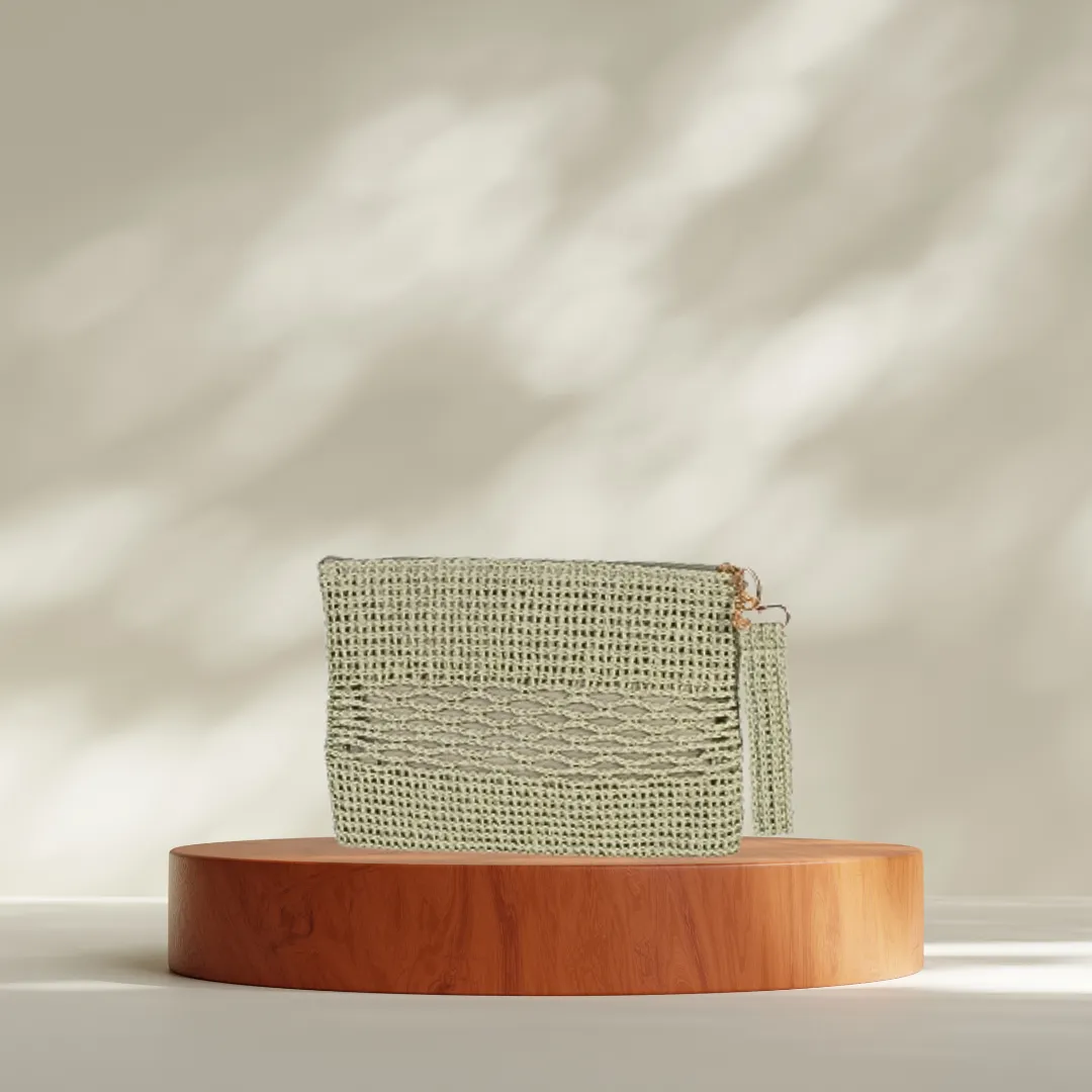 Cartera de Rafia con Cenefa