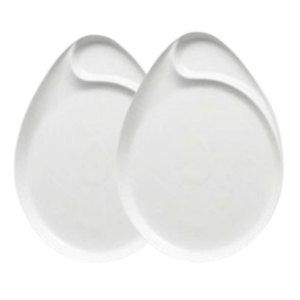 Fuentes de servir de porcelana blanca (2 piezas) Ovum, 33 cm, sección para salsas - Imagen 2